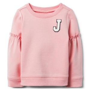 Janie and Jack Logo Ruffle Sleeve Pullover
